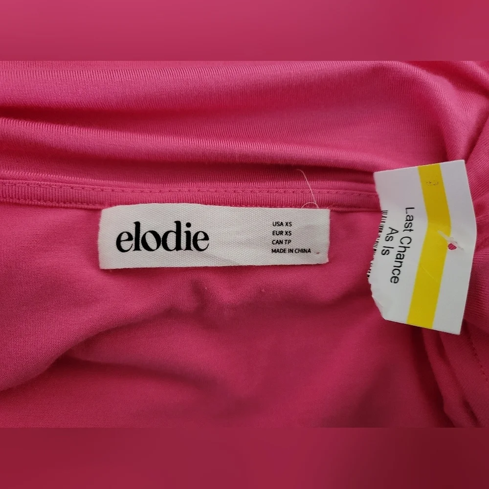 💕Elodie Square Neck Long Sleeve Rouched Crop Top Size XS New - Picture 7 of 7